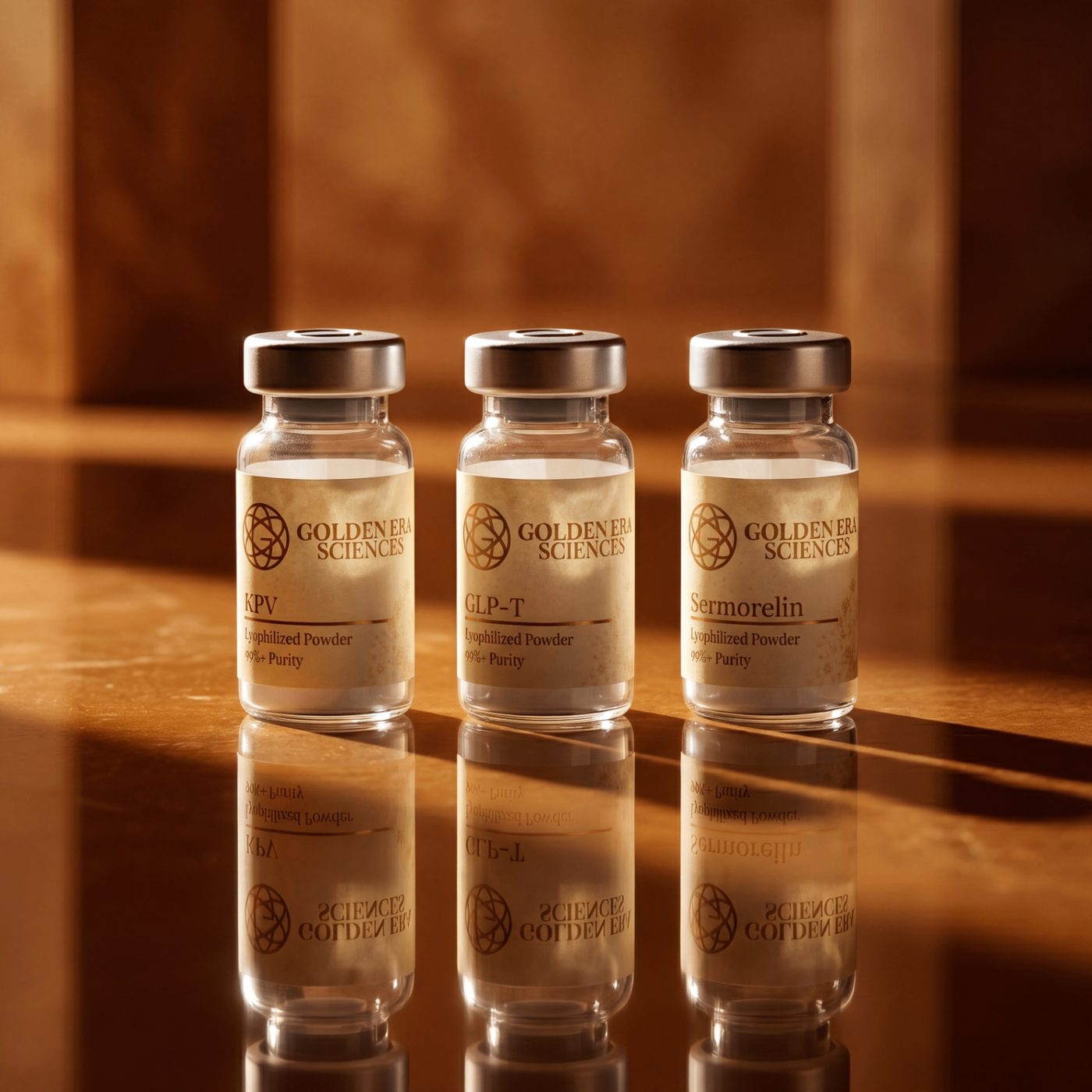 Golden Era Sciences research-grade peptide vials